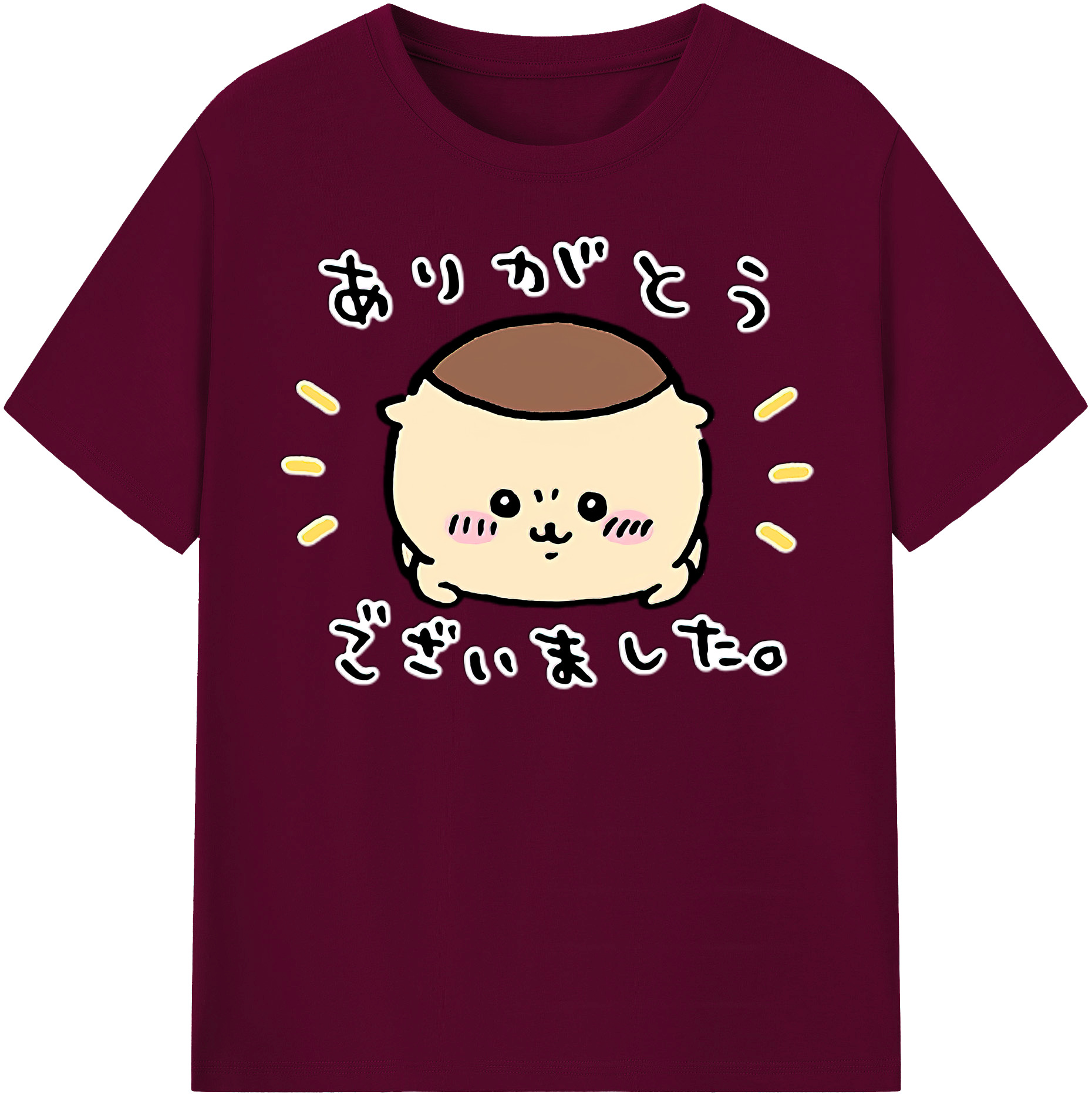 （画像用） ちいかわ くりまんじゅう Chii-kawa kuri manjū レディースカジュアルプリントTシャツ（綿100％）